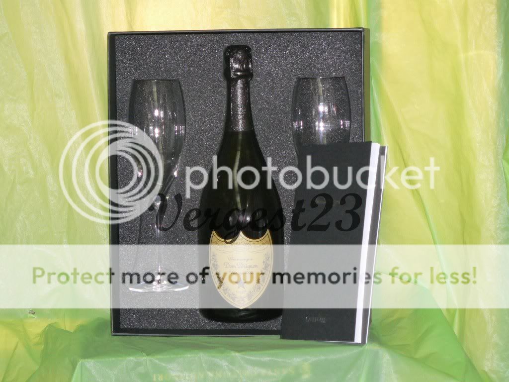 Dom Perignon Champagne Vintage 2000 W/ 2 Glasses  
