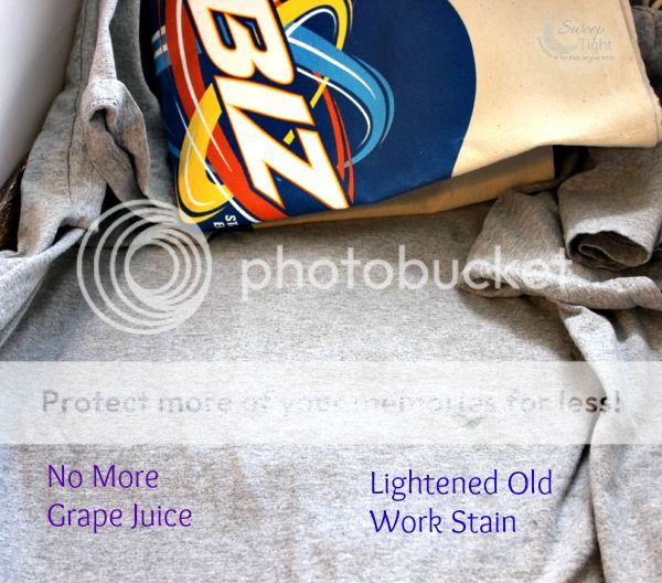 Biz Challenge removed the grape juice stain