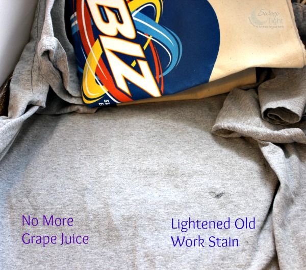 Biz Challenge removed the grape juice stain