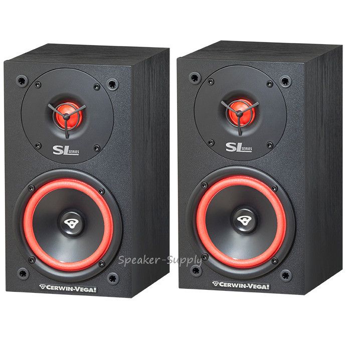 One Pair Cerwin Vega Sl 5m Bookshelf Speakers 5 1 4 2 Way Set