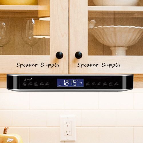 ilive wireless bluetooth under cabinet kitchen music system fm radio