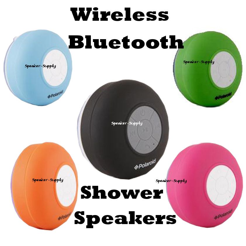 Polaroid Waterproof Wireless Bluetooth Shower Speaker Mic Car Hands ...