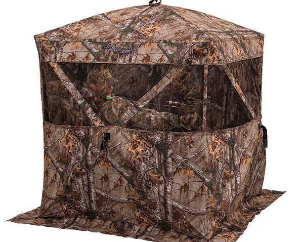 Carnivore Ground Blind for Hunting Deer Am 2120 Realtree Camo Covered Ameristep