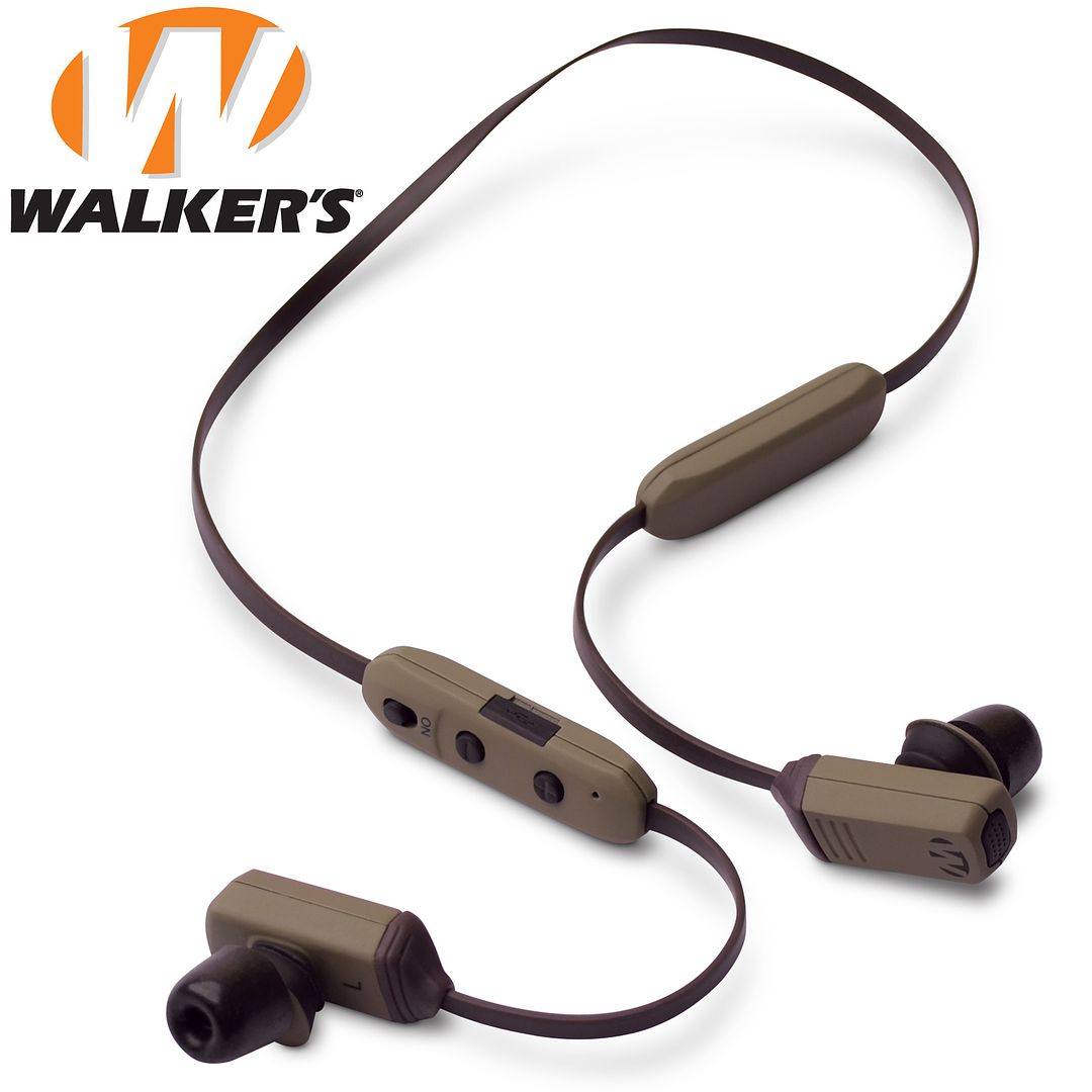 Walker's Game Ear Rope Hearing Enhancer Neck Worn with 3 Size Foam Tips GWP-RPHE
