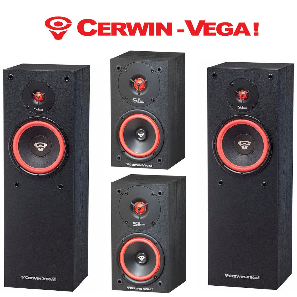 Pair Cerwin Vega Sl 28 Dual 8 2 Way Floor Tower Speakers 2 Sl