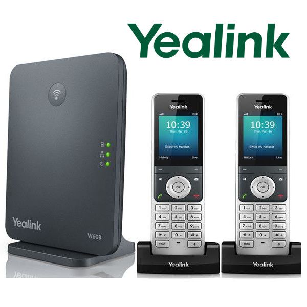 Yealink W60p Dect Ip Phone System Base W 2 Cordless Handsets W60p W56h 6938818301962 Ebay