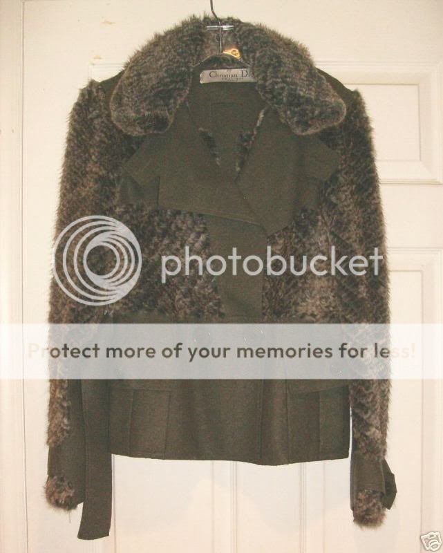 7,435 CHRISTIAN DIOR Mink & Wool Jacket Coat 40  