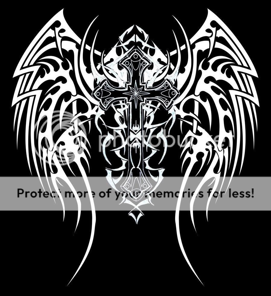 Tribal_Wings_Cross_design_by_twzted.jpg Photo by Soulfang_Hiro ...