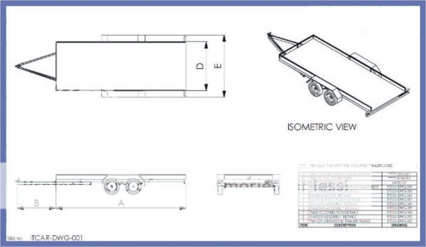 CAR CARRIER / FLATBED TRAILER PLANS   Range of Sizes  